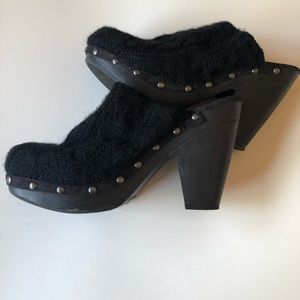 Rocket Dog Black Cable Woven Clogs 9